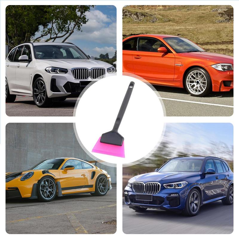 1PC Small Window Tint Mirror Squeegee Different Softness Rubber Blade Scraper Car Corner Windshield Handheld Cleaning Tool