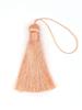Green Bead Rice Pattern Hat Pendant with Vertical Polyester Tassel