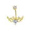 Crystals Star Dangled Belly Button Rings Stainless Steel Dainsty Zircon Navel Ring Belly Piercing Body Jewelries