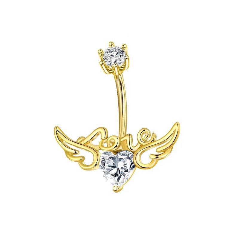Crystals Star Dangled Belly Button Rings Stainless Steel Dainsty Zircon Navel Ring Belly Piercing Body Jewelries