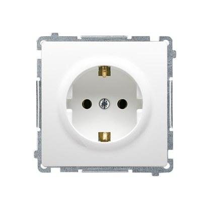 Single Schuko grounded socket BMGSZ1.01/11 Basic module white