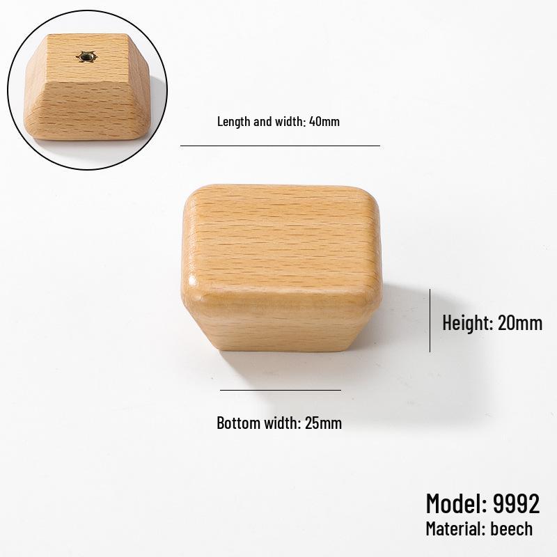 Solid Wood Cartoon Drawer Pull Knob for Children's Room