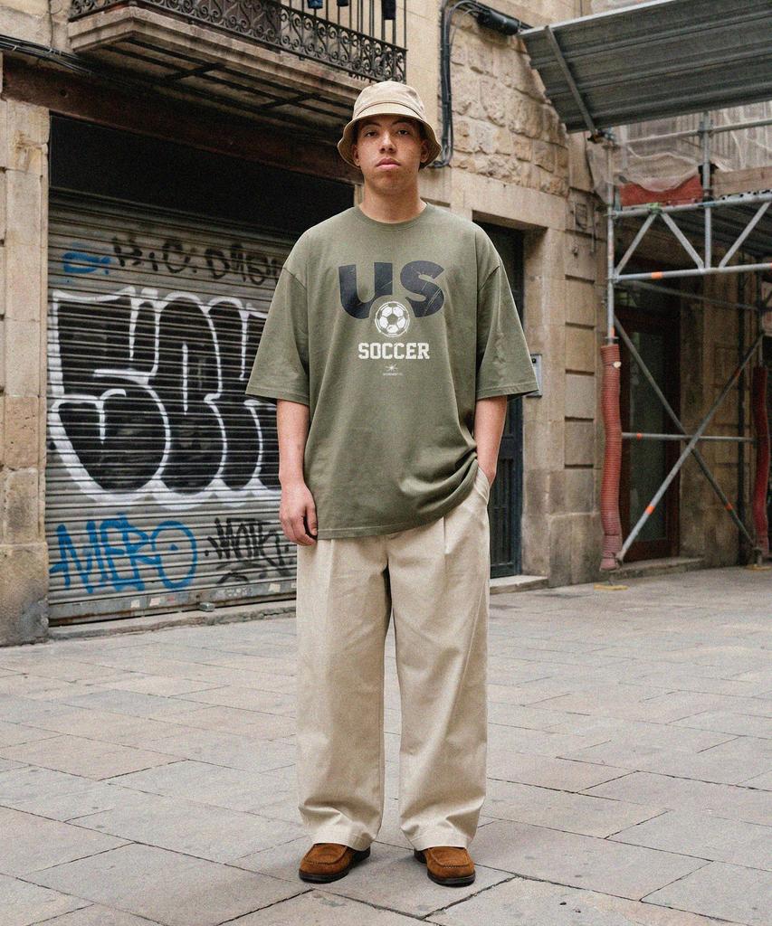 MODERMENT Real Overfit Football Short Sleeve T-Shirt [Black]
