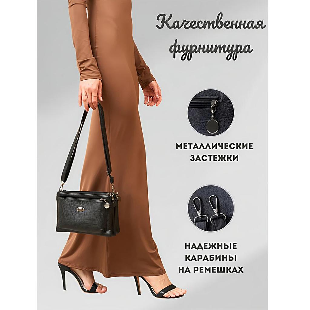 PU Deri Askılı Çantalar Fermuarlı Yeni Moda Kadın Omuz Çantası Büyük Kapasiteli Nakış İpliği Küçük Cüzdan ve El Çantaları