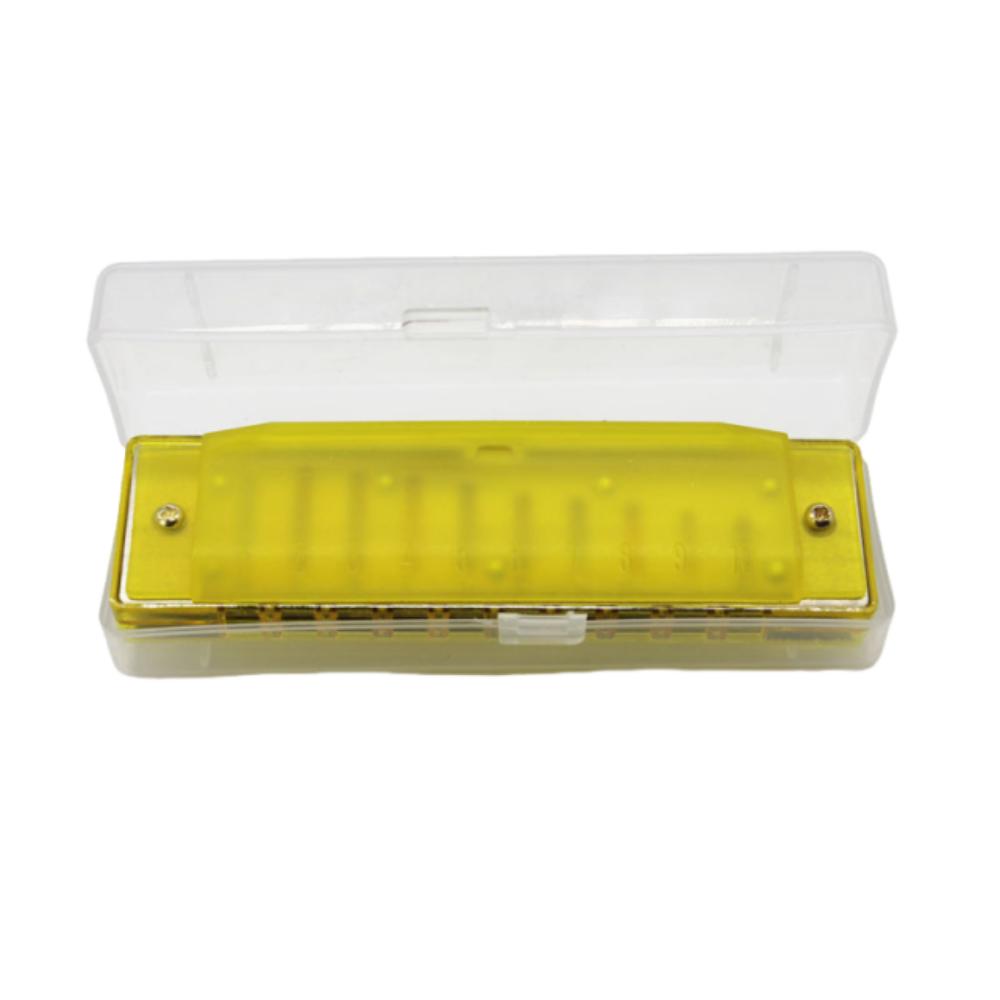 Bright Color 10 Hole Harmonica Translucent Mouth Organ Diatonic Harmonica  Young Learners