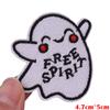 Cute Ghost/Cat Embroidered Patch Cartoon Animal Patch Iron On Patches For Clothing Thermoadhesive Patches For Clothes Jacket DIY