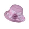 Top Hat Summer Basin Hat Women's Fashion Sun Hat Elegant Versatile Sun Protection Thin Big Eaves Flower Bucket Hat