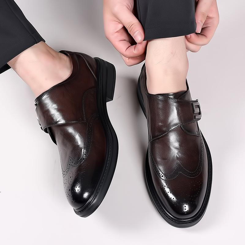 Men Formal Shoes 2024 Men Fashion High Quality Leather Business Original Office Wedding Shoes English Gentlemen's Leather Shoes