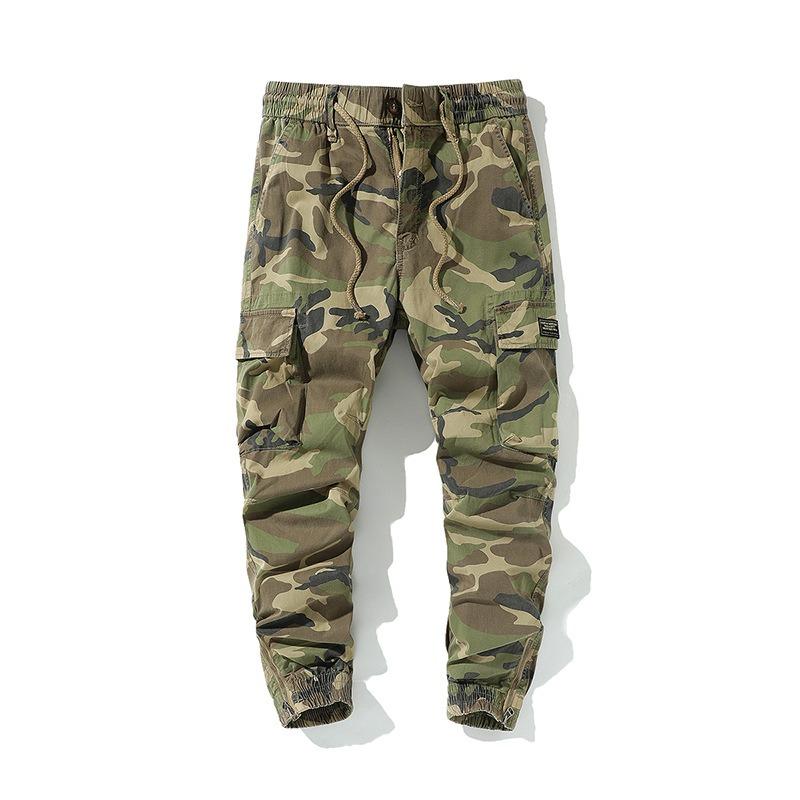 Outdoor Camouflage Casual Multi-bag Overalls Loose Functional Tactical Pants Spring and Autumn Tide Brand Pure Cotton Leggings Men's Trousers