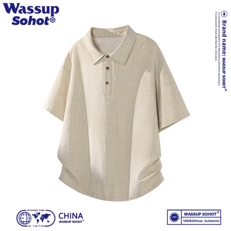 Wassup Sohot Мужская футболка-поло в ретро-стиле из ледяного шелка L