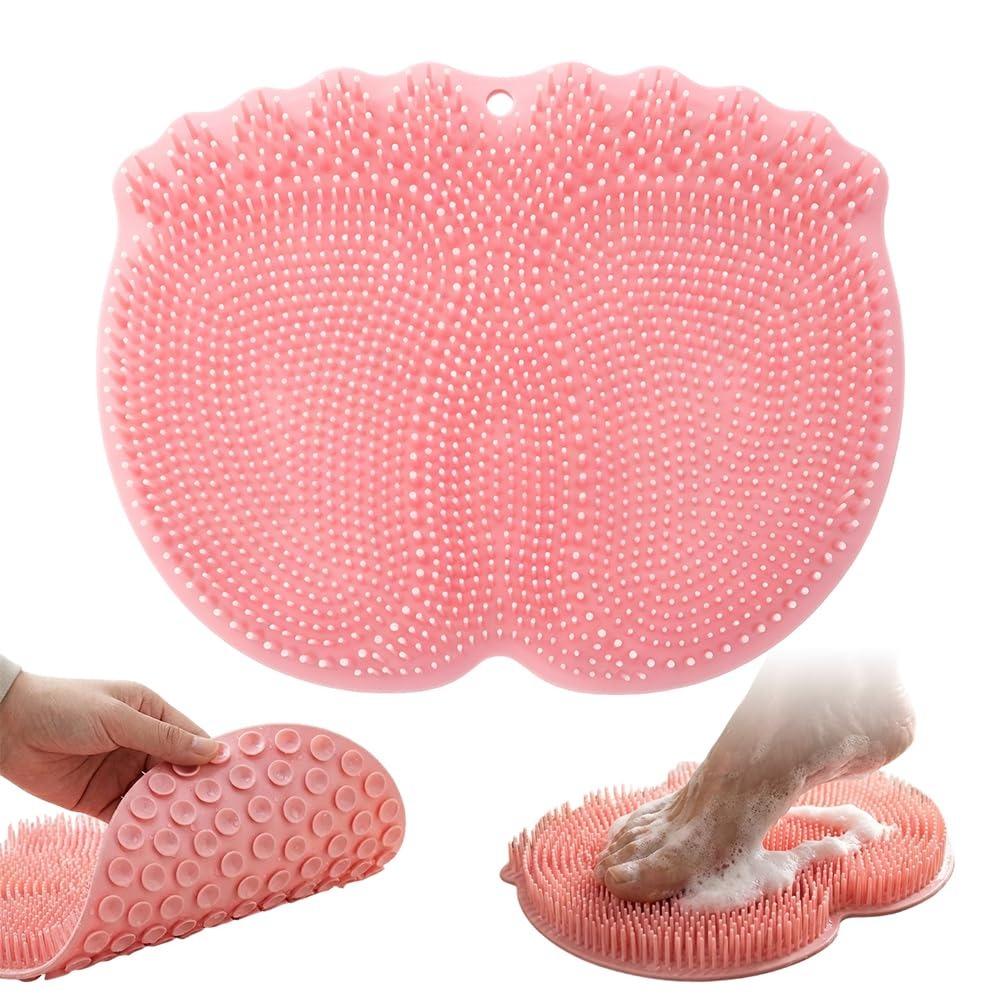 Exfoliation Silicone Foot Cleaning Massage Mat Non Slip Foot Scrubber Pad for Daily Bath Use