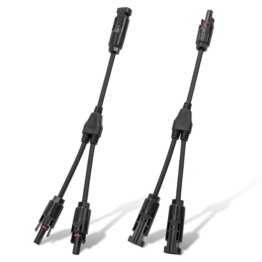 Solar Connectors Y Branch Parallel PV Adapter Cable Wire Plug Tool Kit Industrial Electrical Docking Terminals for Solar Panel