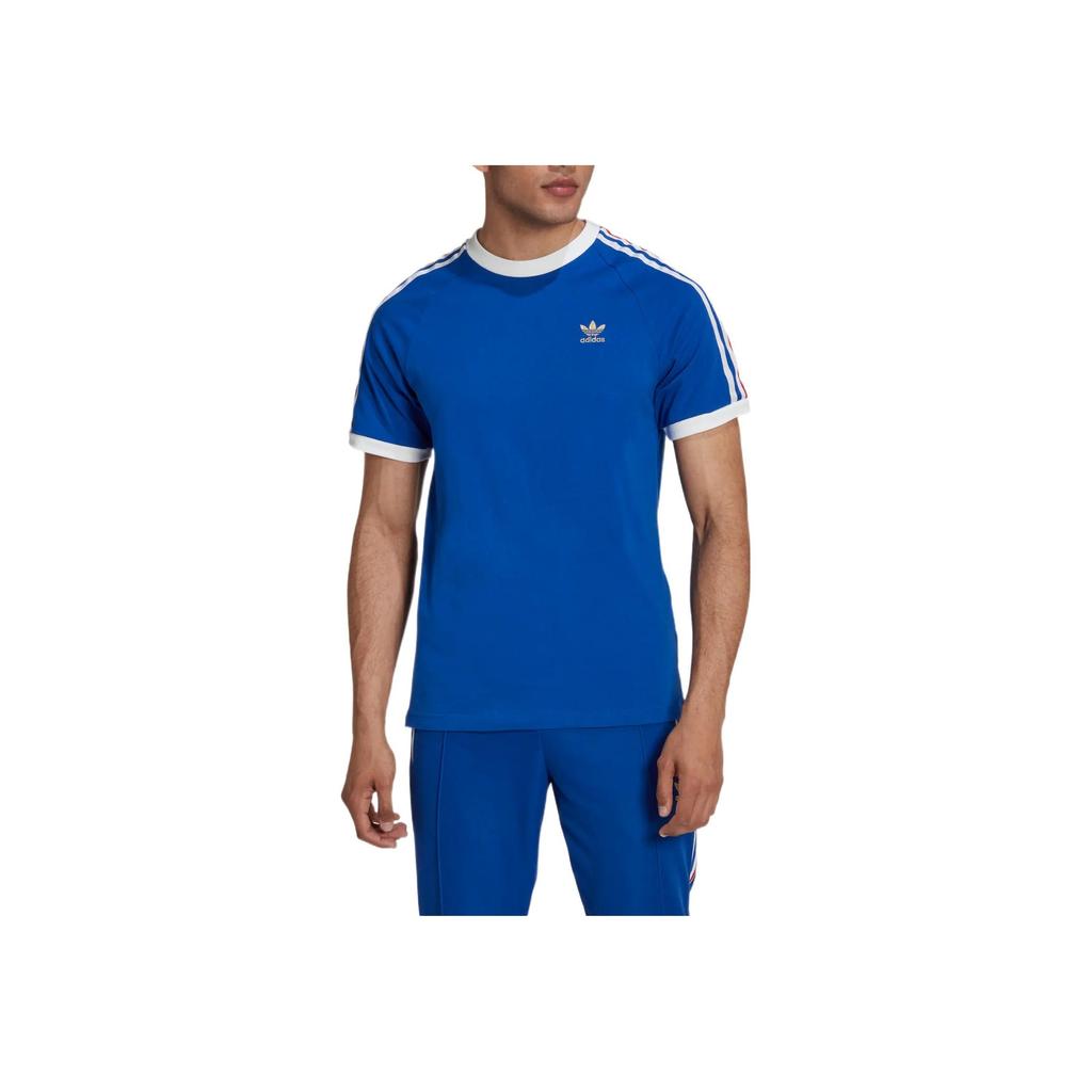 Adidas Originální tričko s krátkým rukávem a kulatým výstřihem Trefoil Pánské topy Královsky modrá HK7418