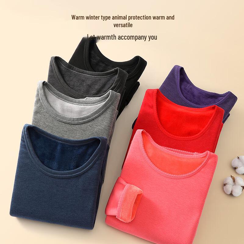 LANGSHA Women's Thickened German Velvet Thermal Underwear Set