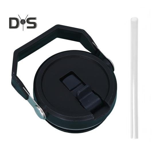 Náhradní víčko na 30oz tumbler s výklopnou slámkou, prachotěsnou zátkou, gumovým kroužkem odolným proti rozlití, slámkou, opakovaně použitelným víčkem na kelímek