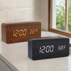 Led Student Alarm Clock Simple Wall Clock Temperature Display Table Clock Desktop Home Decor Garden