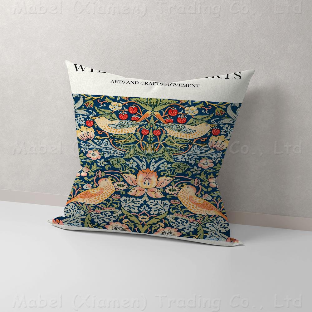 William Morris Exhibition Butterfly Moon & Stars Art Pillow Anime Pillow Sofa Bed Head Cover Cushion Cover 45x45 Cm Fashion