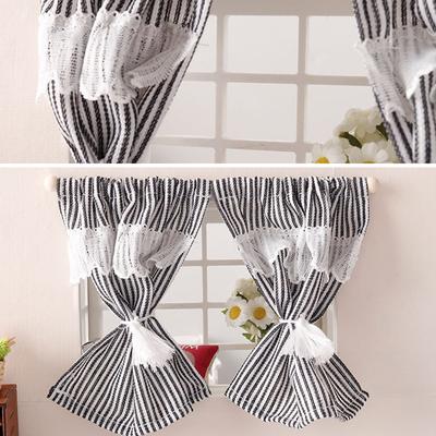 1/12 Dollhouse Striped Lace Curtain Door Curtain Doll Home Furniture Decoration Dolls House Living Scene Decor Accessories