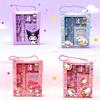 Kawaii Kuromi Melody  Handheld Stationery Set Cartoon Pencil Ruler Notebook Children Learning Gift Birthday Prize