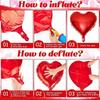5-30PCS 18 Inches Large Foil Red Heart Shaped Balloons for Valentine's Day Wedding Shower Anniversary Engagement Decoration 5