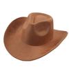 Western Cowboy Style Tibetan Bull Head Accessories Fashion Top Hat Autumn/Winter New Collection Deer Skin Velvet Large Edge Riding Hat