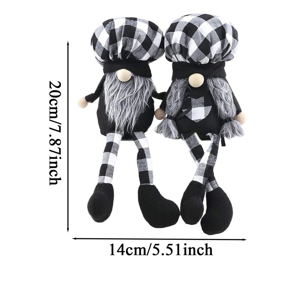 Chef Gnome Dolls Plush Knitted Faceless Doll Gnome Plush Decor Christmas Farmhouse Kitchen Coffee Bar Decorations