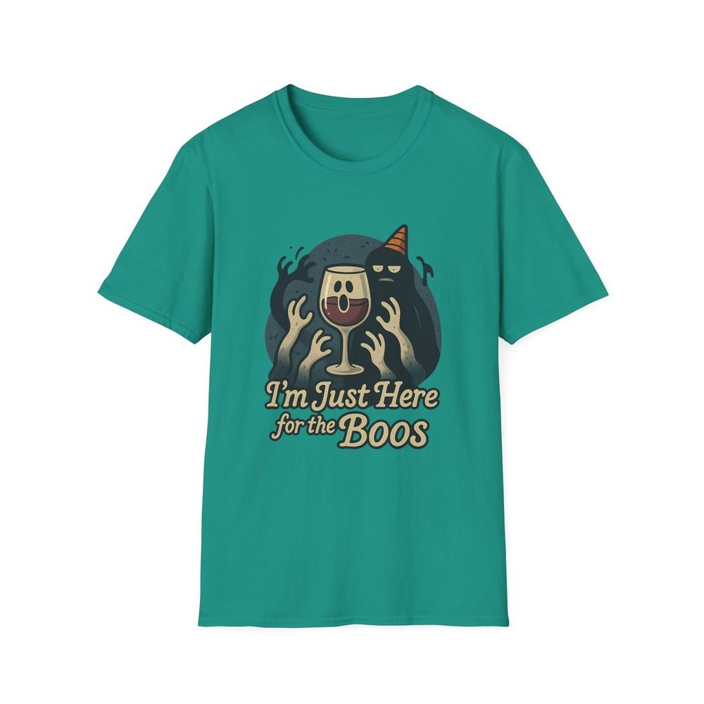 Unisex Softstyle T-Shirt I’m Just Here for the Boos Funny Ghost Halloween Tee