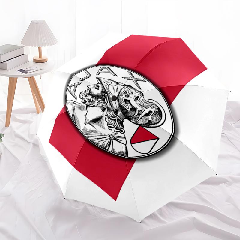 Printed AFC Ajax Printed Folding Umbrella,Outdoor,Leisure,And Travel Umbrella,Durable Umbrella Fabric,Birthday And Holiday Gift