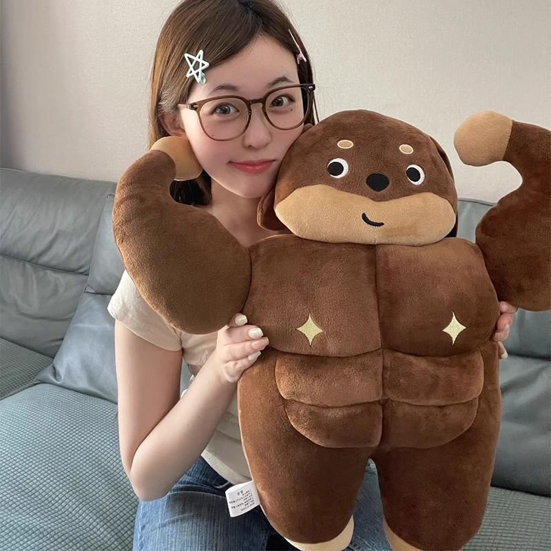 Muscle Dog Doll Plush Toy Dachshund Dog Doll Children Sleeping Companionship Soothing Pillow Rag Doll