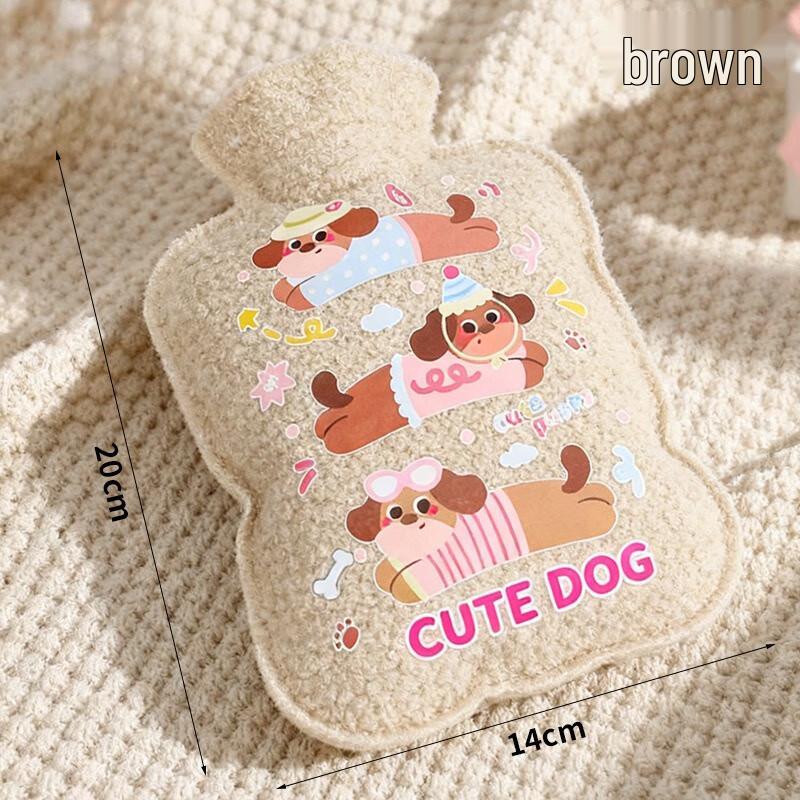 Fumede Cartoon Flocked Hot Water Bottle Hand Warmer (3-Pack)