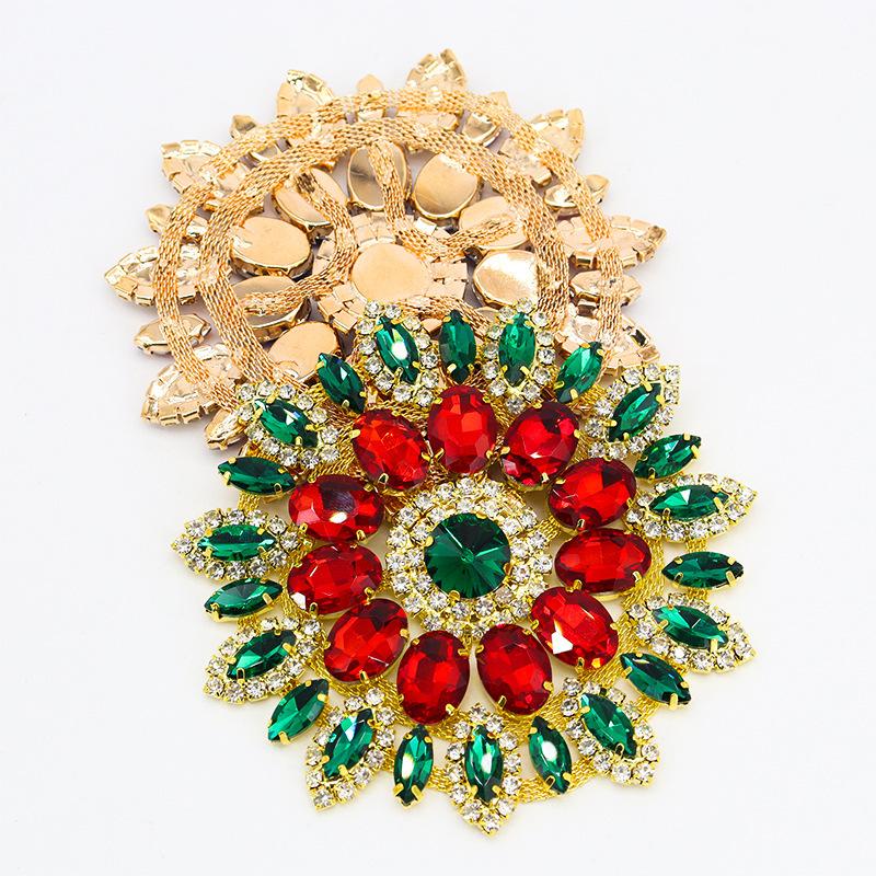 5pcs Rhinestone 11CM Sunflower Shape Crystal Diamond Bags Hat Accessories DIY Craft Wedding Gift Rhinestone Decoration