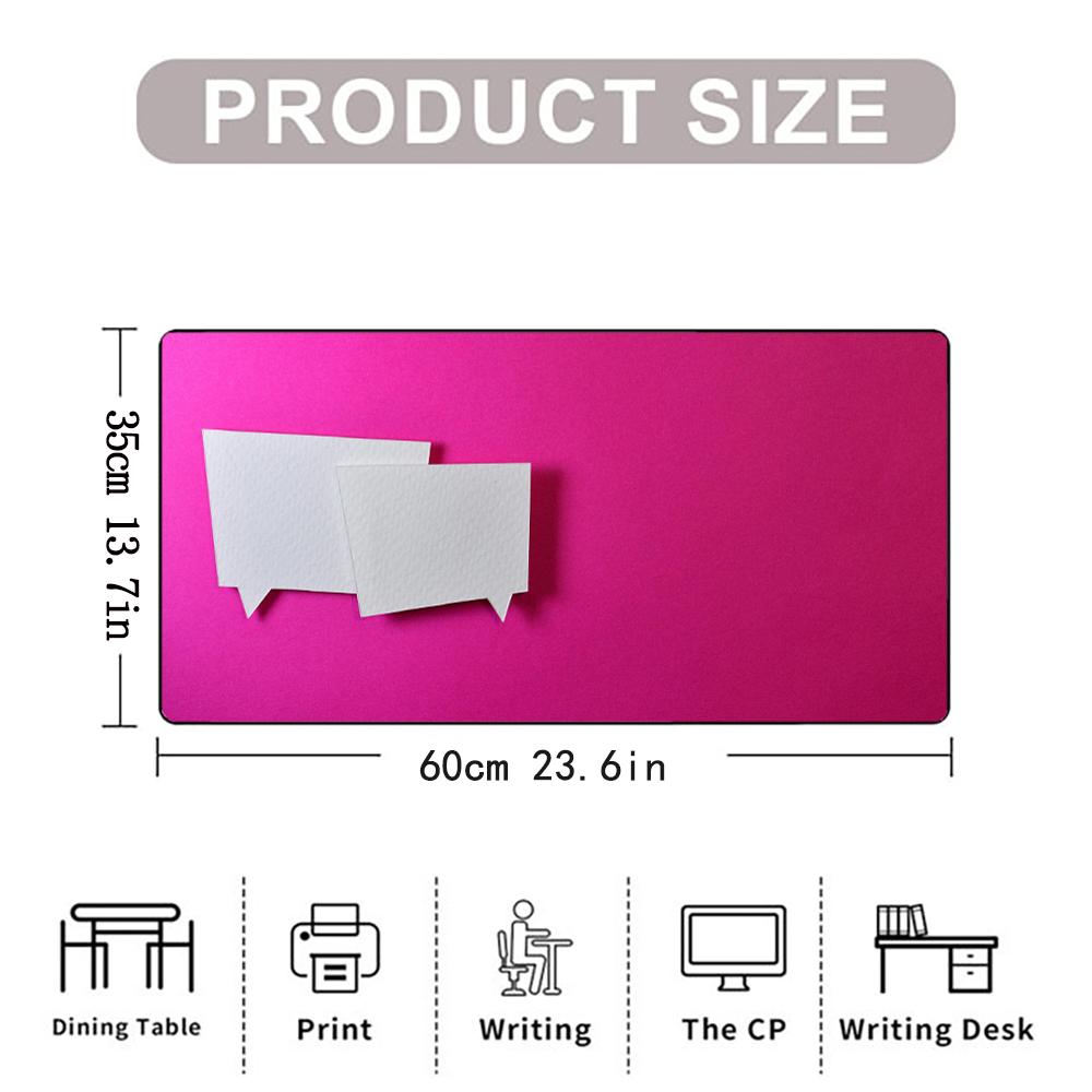 Vibrant Magenta Extended mouse pad Solid Bold Color, Smooth Surface Stylish Functional Accessory for Office & Gaming Workspaces