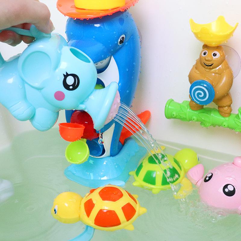 Baby Elephant Shower Head Water Play Set - Interactive Cartoon Toy for Kids' Bath Time