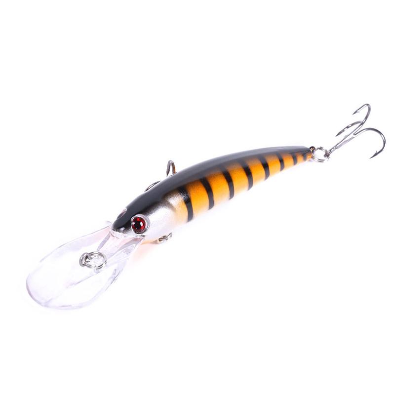 Fish Hook Bait 10g Deep Diving Large Minnow Wobbler Lure Artificial Hard Bait Crankbait Bass Pike Walleye Perch Fishing Gear