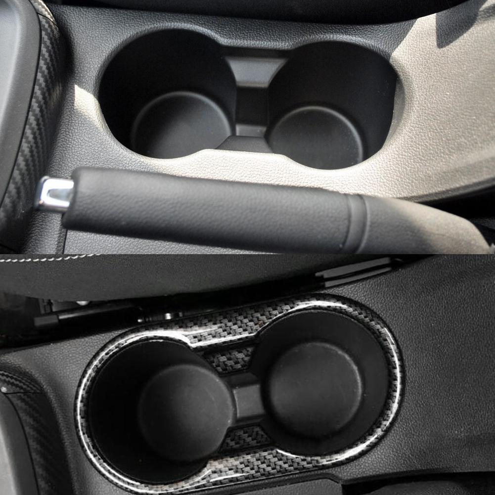 1pc Car Front Water Cup Frame Decoration Cover Trim for MG ZS 2017 2018 Carbon Fiber