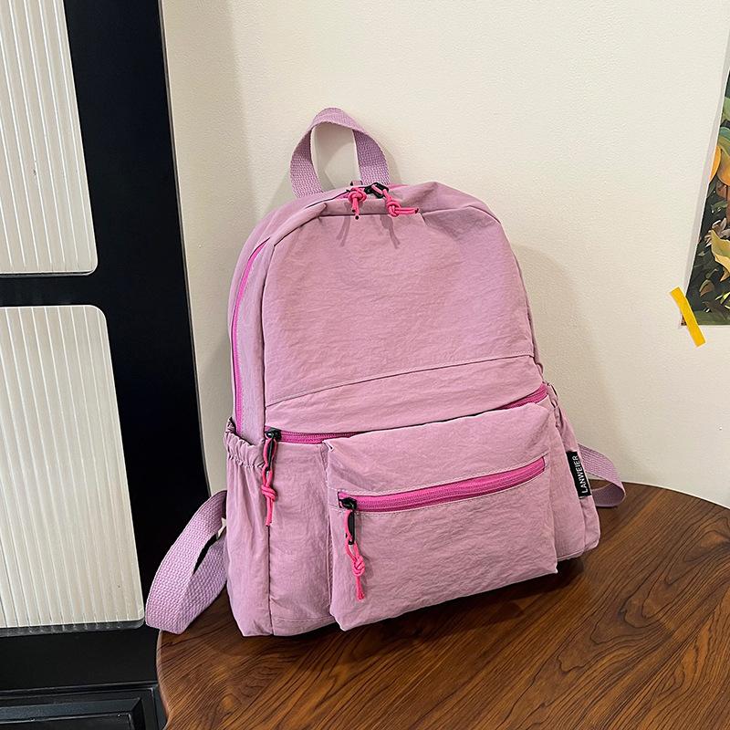 Schoolbag Japanese leisure large capacity trendy simple schoolbag women's new trendy fashion student light travel backpack