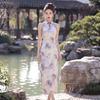 Cold national style new Chinese smudge neck 1011 new improved cheongsam women's thin sleeveless long dress