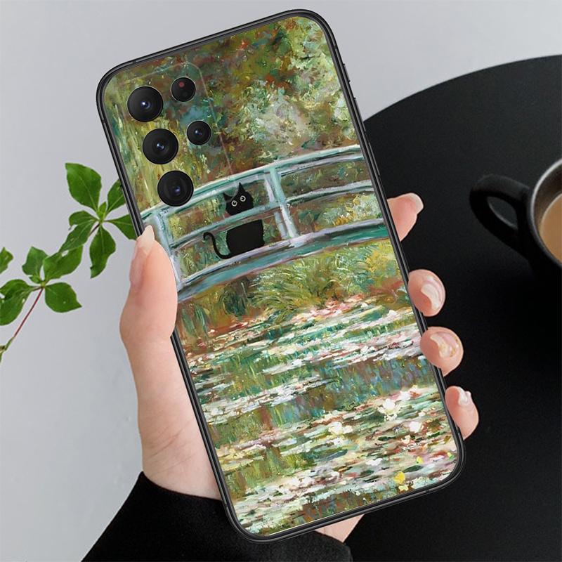 Retro Oil Painting Van-Gogh Cat Phone Case For Samsung Galaxy A52S A04S A21S A33 A23 A13 A14 A32 A52 A53 A54 A51 A71 M51