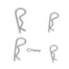 100pcs Hair R Hitch Cotter Pin Clip Assortment Kit Stainless Steel Corrosion Resistant