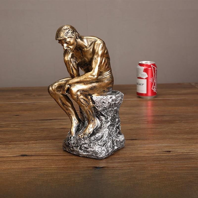 

Thinker Resin Contemporary Sculpture For Home Decoration Gift For Colleagues Gold