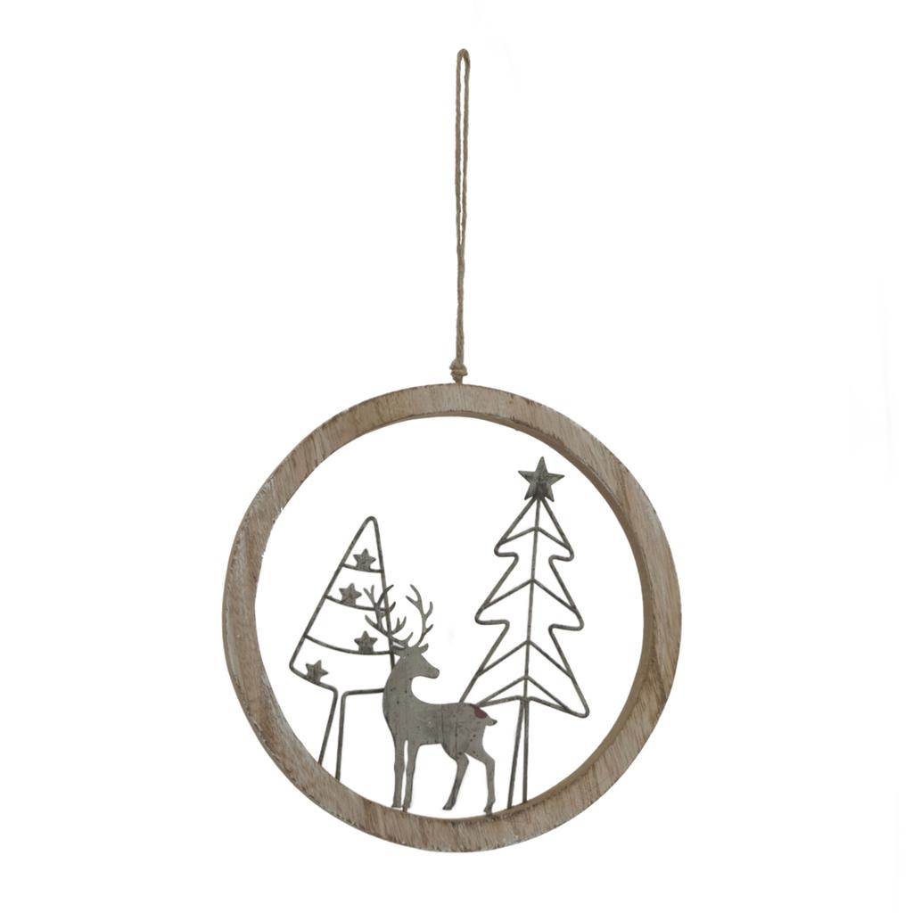Hill Interiors Rustic Scene Christmas Hanging Decoration