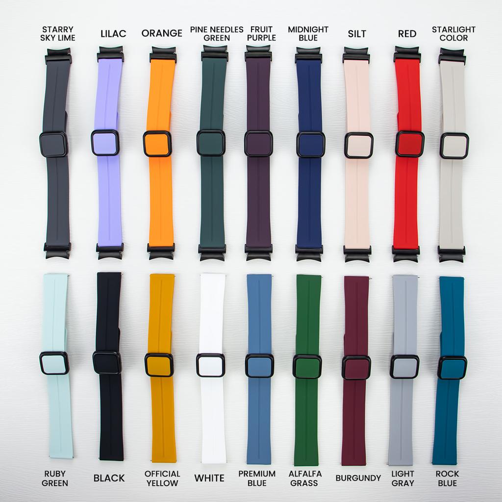 Quick Fit Magnetic Silicone Strap For Samsung Galaxy Watch 6 Classic 47mm 43mm 6/5/4 40mm 44mm 5 Pro 45mm 4 Classic 46mm 42mm