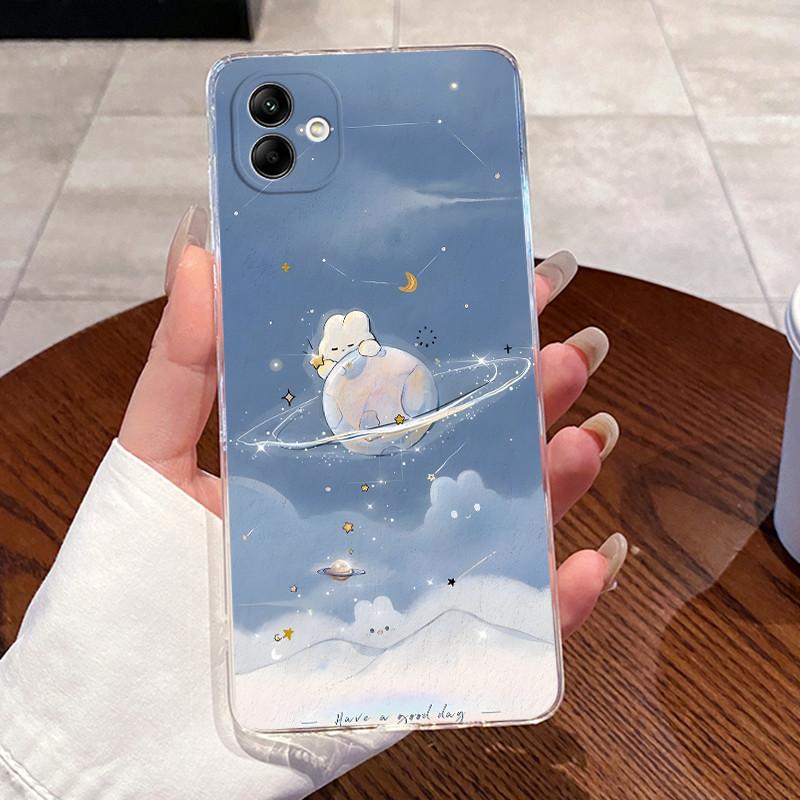 For Samsung Galaxy A04e A04 Case For Samsung A05 Coque Samsung A07 4G Capa Clear Silicon Soft TPU Back Cover Cute Cat Phone Case
