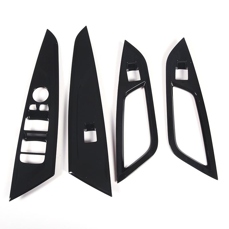 

Для BMW 4 серии G26 2022 ABS углеродное волокно/черная кнопка подъема окна автомобиля, панель, крышка, накладка, наклейка piano black