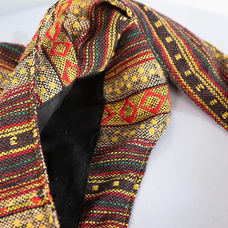 Kontrastfarben bedruckte Böhmischer Ethno-Stil Große Kapazität Minimalistische Damen Schulter-Umhängetasche