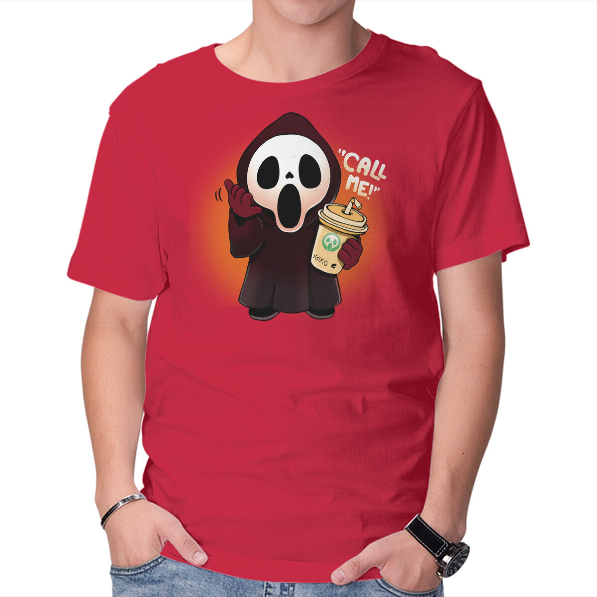 Unisex Crew Neck T-Shirt Call Me! Graphic Short Sleeve Casual Tee XXXXL