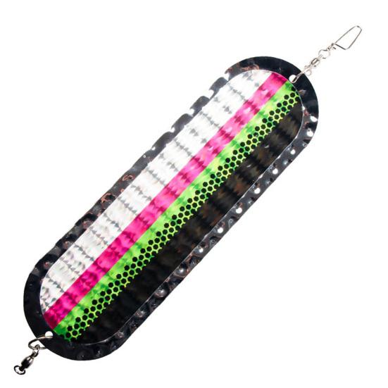 Stainless Steel Trolling Flasher Fishing Lure with Vibrant Colors Metal Dodger for Salmon Trout Fishing Lure Bait