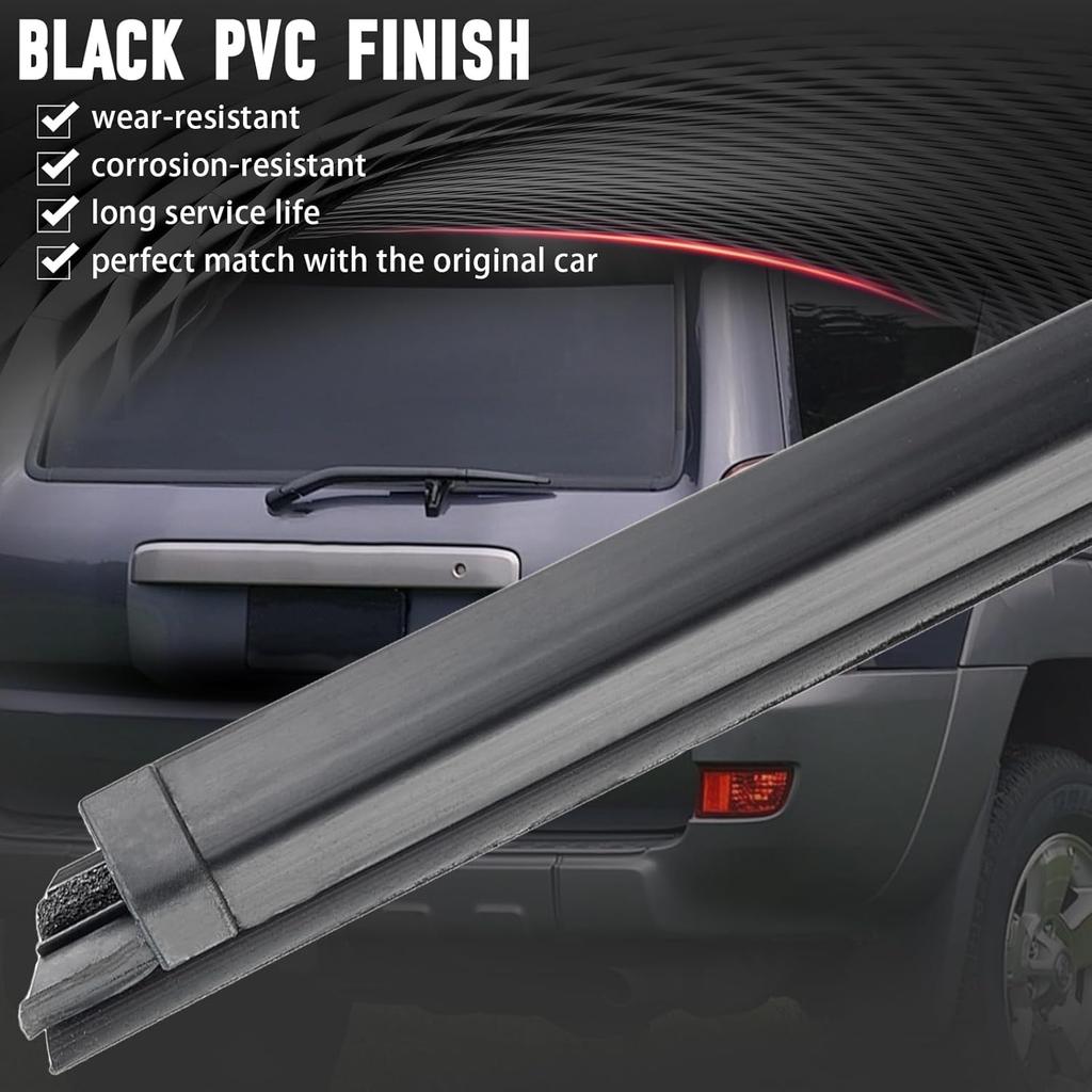 Rear Tailgate Liftgate Trunk Hatch Car Outer Door Window Moulding Sweep Felt Trim Seal Weatherstrip Compatible With Toyota 4Runner 2003-2009 Replace