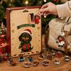 Pack 2D Acrylic Christmas Ornaments Holiday Advent Hanging Decor Gift Box