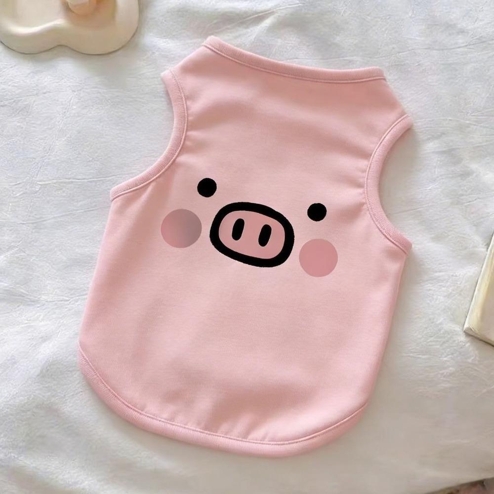 Lightweight Dog Tank Top Cartoon Print Pet Cooling Vest Cute Style Sleeveless T-Shirt  Travel